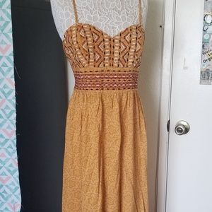Beautiful mustard yellow/tribal maxi dress